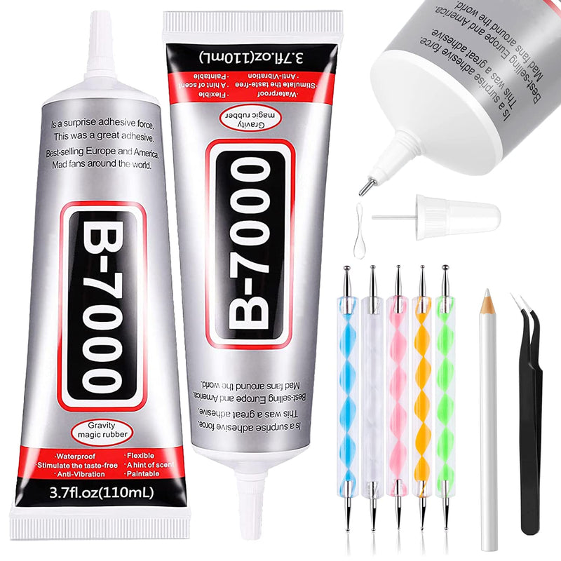 B7000 Adhesive Rhinestones Glue For Crafts, 2Pcs 110Ml / 3.7 Fl Oz B70