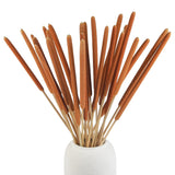 25 Pcs 17In Dried Natural Brown Cattails Flowers Large Brown Cattails Bundles Beautiful Bulrush Plants Dry Flower For Wedding Party Decoration Farmhouse Garden Decoration