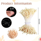 Stamens For Flower Making, 2000 Pcs 2Mm Matte Pearl Double Heads Flower Stamens Handmade Artificial Floral Pollens For Diy Crafts Christmas Party Home Wedding Scrapbook Decoration