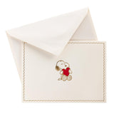 Peanuts Designer Cards Luxe Collection, Gold Foil Embossed Stationary Boxed Set, 10 Blank Cards With 11 Envelopes, All Occasion Greetings, 5.25" X 3.8"