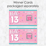 Big Dot of Happiness Girl 13th Birthday - Official Teenager Birthday Party Game Scratch Off Cards - 22 Count