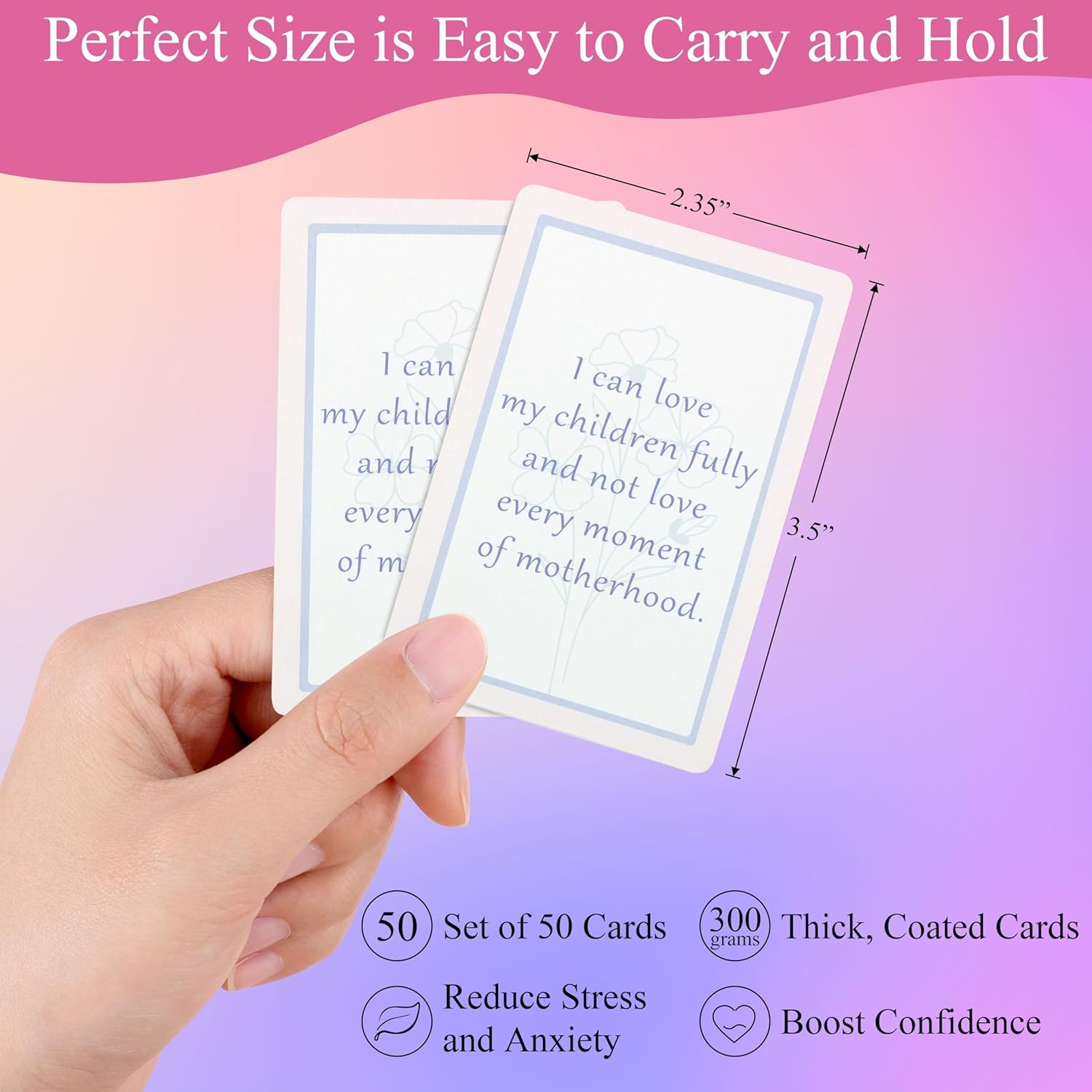 New Mom Gifts Affirmation Cards,Postpartum Gifts For New Mom Care Package After Baby Essentials, First Mothers Day Christmas, 50Pcs Mama Mother Affirmations Card