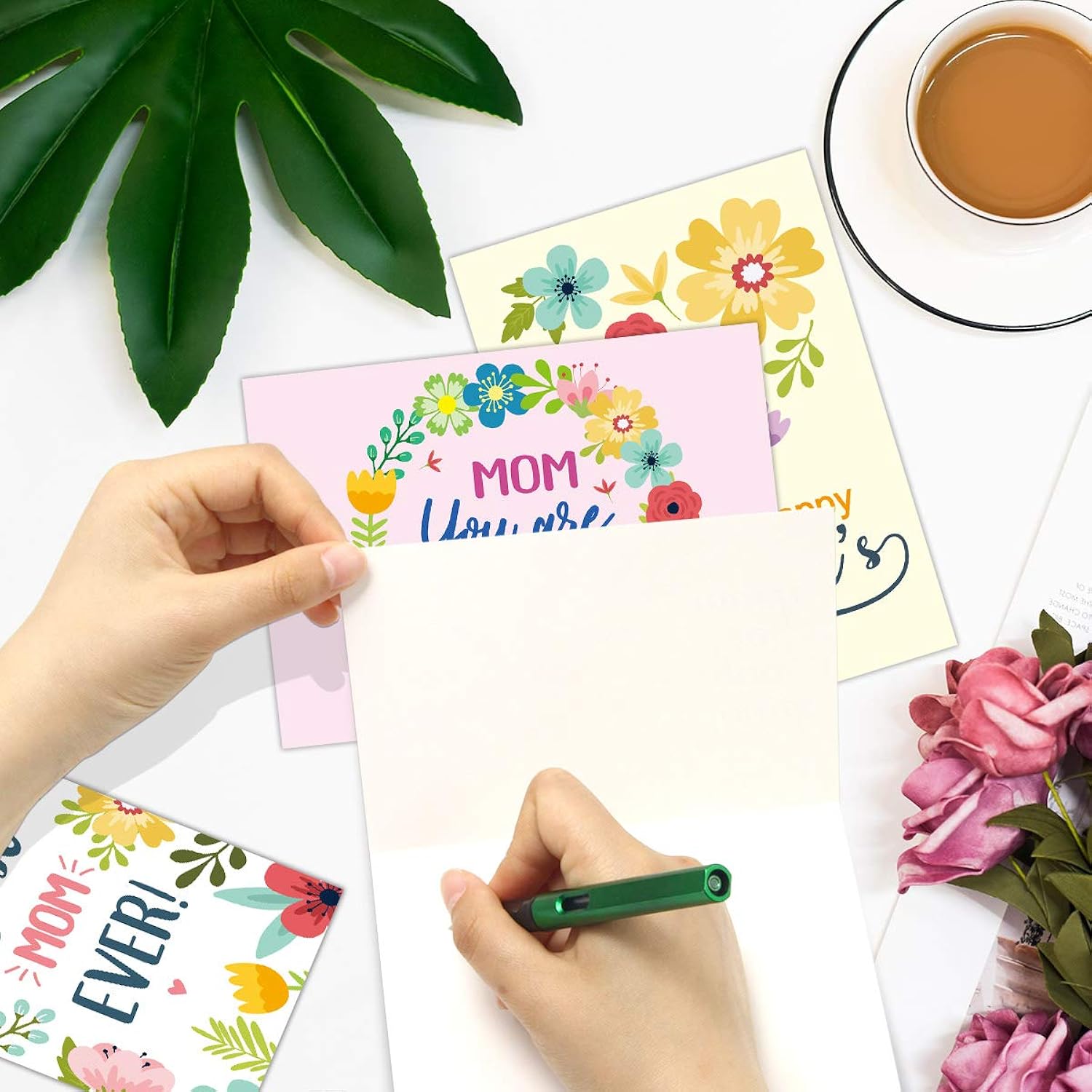 Mothers Day Cards 12 Pack Floral Happy Mother’S Day Blank Note Greeting Card With Envelopes