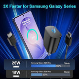 2 Pack 25W USB C Super Fast Charger with 10FT Type C Cable for Samsung Galaxy S26 S25 S24 S23 S22