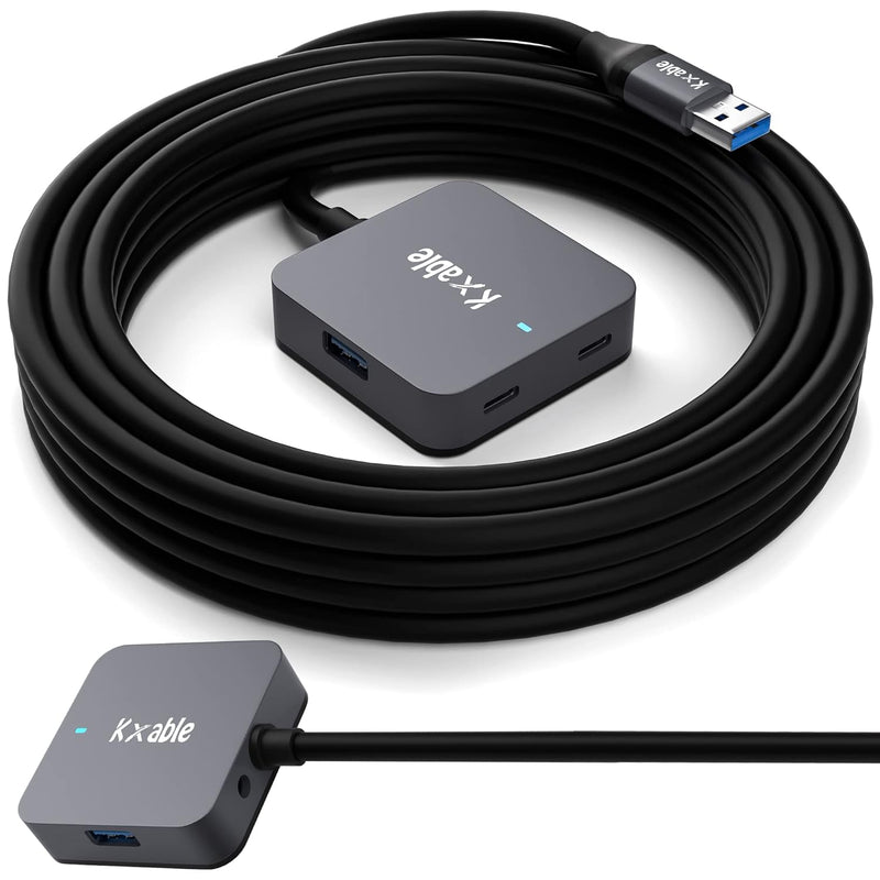Usb Hub, Usb Extension Cable 25 Feet, Usb 3.0 Active Cable With 4-Port Usb Hub