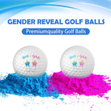 Gender Reveal Exploding Golf Balls, Pregnancy Announcement Golf Game Set, Boy Or Girl Exploding Sport Balls With Powder, Baby Bottle Sign Putters Or Pearls/Baby Reveal Ideas Party Supplies