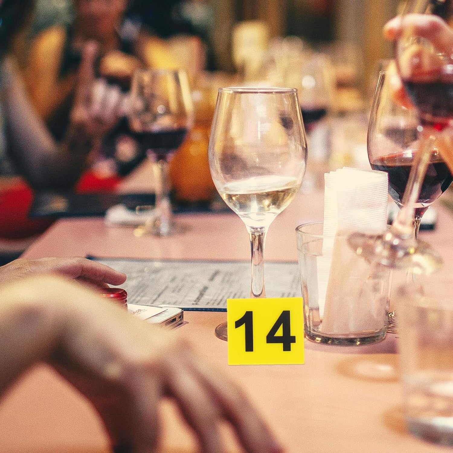 Reusable Acrylic Number Markers 1-20 Double-Sided Table Numbers For Restaurant Cafe Party Evidence Markers Compact Size Design