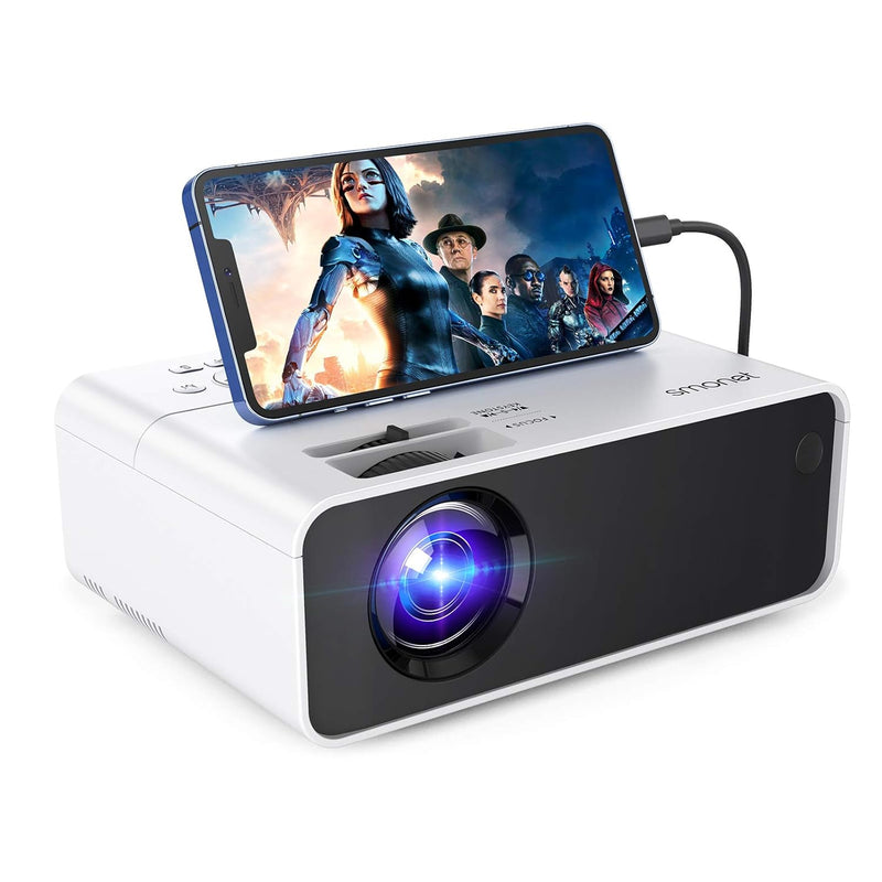 1080P HD Mini Projector, 7500L, Portable LED, TV Stick/Laptop/PC Compatible