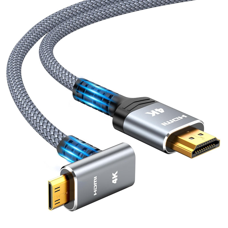 Mini Hdmi To Hdmi Cable 6Ft, 18Gbps High Speed 4K 60Hz Hdmi To Mini Hdmi Right