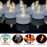 Tea Lights - 50 Pack Flameless Led Candles - 200 Hour Battery Operated - Realistic Flickering - Warm White Light - Perfect For Halloween & Seasonal Celebrations