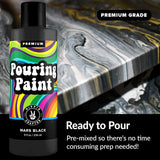 Black Acrylic Pouring Paint, Mars Black, 8Oz (236Ml) Bottle, For Pour Art And Flow Painting