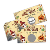 Spooky Halloween Party Games For Adults, Pumpkin Halloween Scratch Off Cards -50Pcs, Party Supplies For Small Business Favors - A05