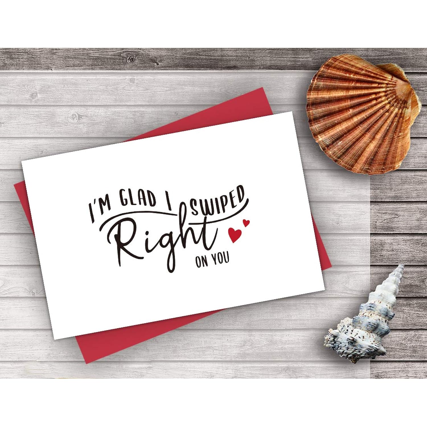 Happy Valentine'S Day Card, Sweet Internet Dating Anniversary Card For Him Bf Husband, I'M Glad I Swiped Right