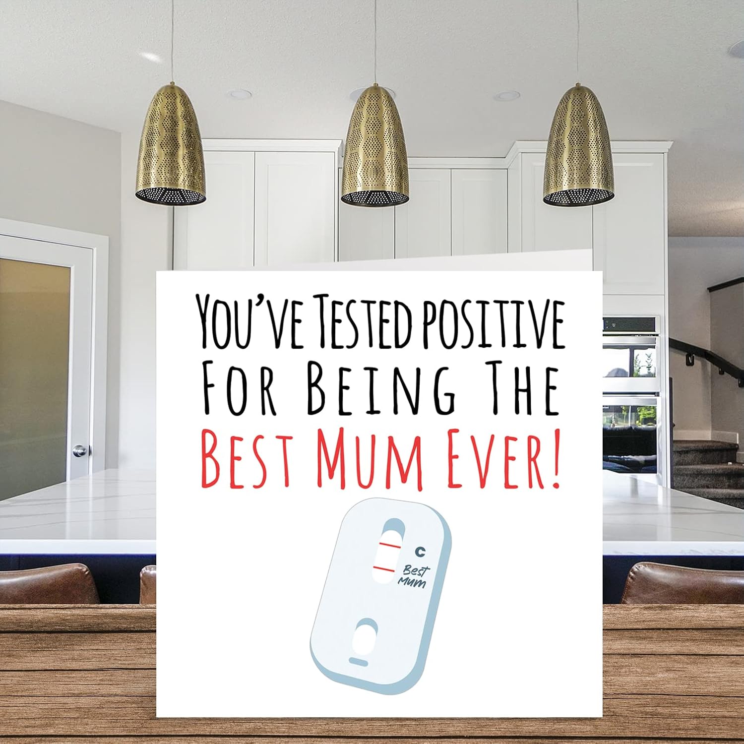 Funny Birthday Cards For Mum - Positive Best Ever - Joke Happy Birthday Card For Mum From Daughter Son, 5.7 X 5.7 Inch Mother'S Day Greeting Cards For Mama Mam Mammy