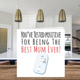 Funny Birthday Cards For Mum - Positive Best Ever - Joke Happy Birthday Card For Mum From Daughter Son, 5.7 X 5.7 Inch Mother'S Day Greeting Cards For Mama Mam Mammy