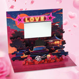 Valentine’S Day Card With Lights & Music, 3D Pop Up Musical Anniversary Card For Wife Husband Girlfriend Boyfriend, Romantic Drive-In Movie Theater Sweet Greeting Card For Couples