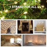 100 Led 50 Photo Clips String Lights Holder 33Ft Starry Fairy Lights For Hanging Pictures Cards Memos Usb Powered With S