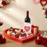 3 Pcs Valentine'S Day Wooden Serving Tray Heart Shaped Plate Wood Serving Dish Tray And Platter For Valentines Day Table Decoration Home Office Food Display, 3 Sizes(Heart, Red, Pink, White)