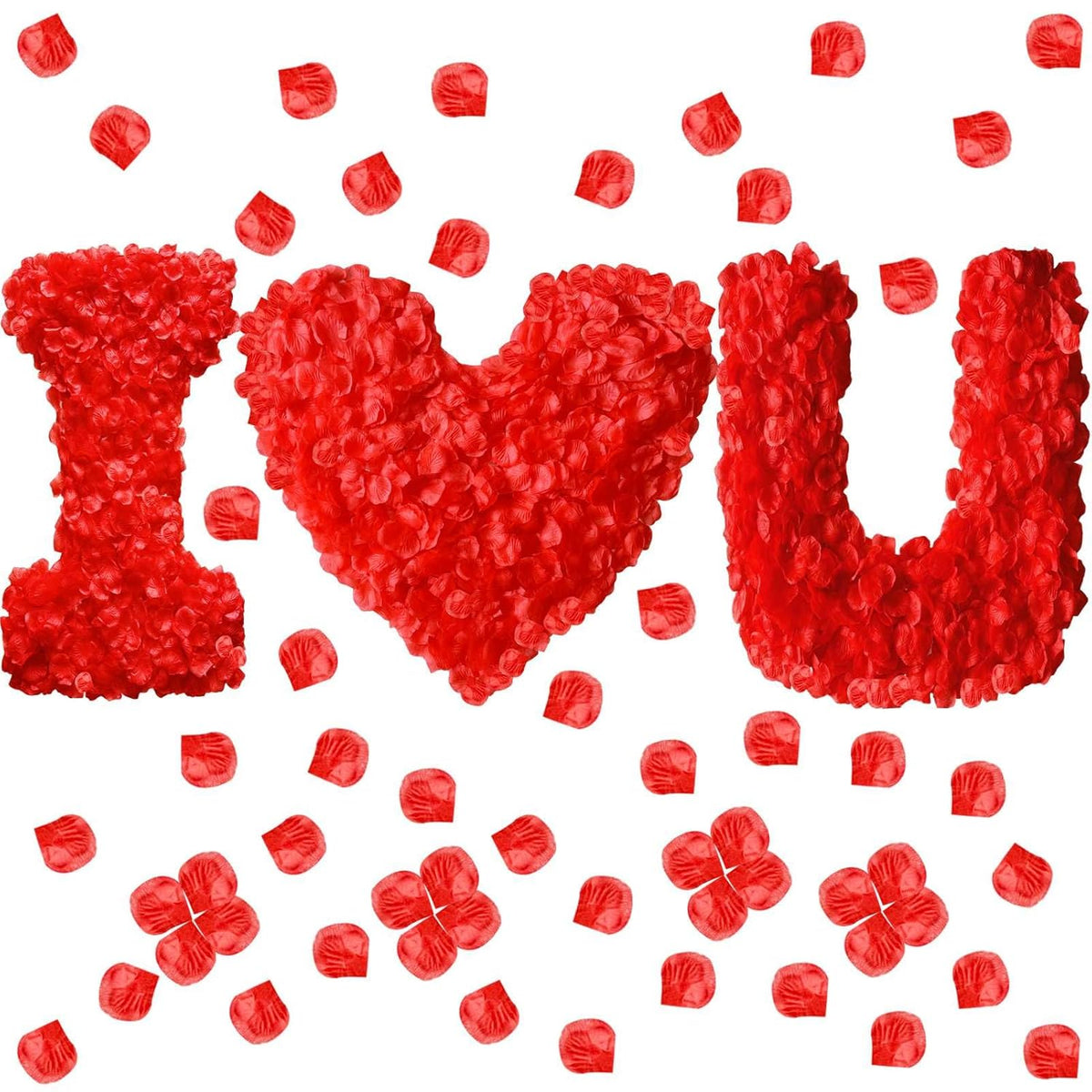 1000 Red Artificial Silk Rose Petals Flower Decoration For Valentine'S Day, Wedding, Anniversary Parties