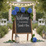 3 Pcs Blue Hydrangea Artificial Flowers, 19 Inch Faux Hydrangeas Real Touch Flowers , Long Stem Artificial Flowers For Tall Vase Home Wedding Bouquets Centerpieces Party Living Room Decoration