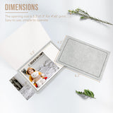 Golden State Art, Pack of 200, 4x6 Photo Folders, Cardboard Picture Frame, Paper Frame Cards, Greetings/Invitation Special Events: Graduation, Christmas, Wedding (Grey)