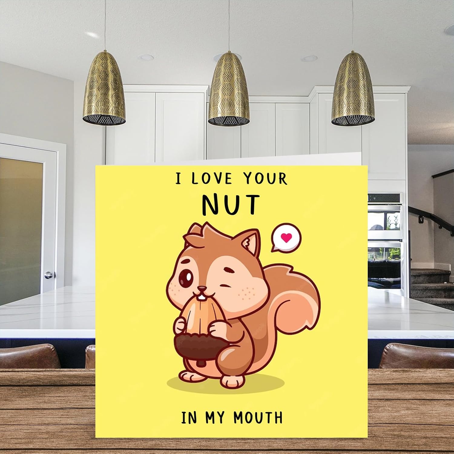 Rude Naughty Valentine'S Day Card For Husband Boyfriend Partner - Your Nut - Funny Anniversary Anniversary Card For Men Him, 5.7 X 5.7 Inch Offensive Banter Birthday Greeting Cards For Fiance