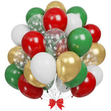 Christmas Balloons, Burgundy Red Green Gold Balloons Snowflake And White Latex Merry Christmas Xmas Party Balloons For Christmas Birthday New Year Carnival Party Decorations And Supplies