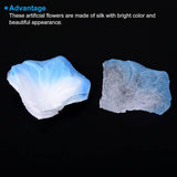 Artificial Rose Petals, 1200Pcs Fake Flowers Silk Petal Decoration Supplies For Romantic Night Wedding Party Event Decor, Light Blue White