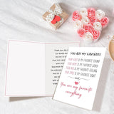 Romantic Valentine'S Day Card For Him Her, Poem Anniversary Card For Couple, Sweet Birthday Cards For Husband Wife, You Are My Favorite Everything