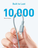 2 Pack 6FT USB C to Lightning Charging Cable Blue Fast Charge Sync Cord for iPhone 14 13 12 11 Pro Max iPad MFi Certified