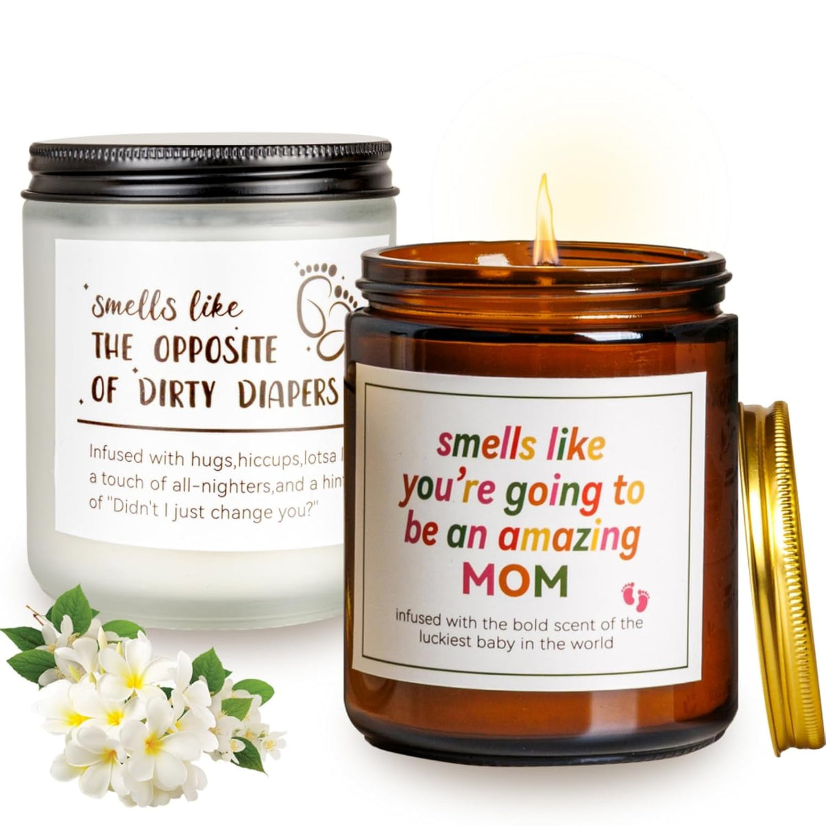 2 Pack New Mom Gift Candles Set For Women 7 Oz Mom To Be Candle Funny Mommy Pregnant Gift For First Time Mama Pregnancy Gifts For Expecting Mom Mothers Day Gift Baby Shower Gifts For Mom