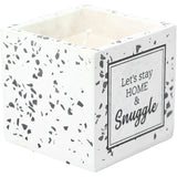 Pavilion Gift Company - 3.5" Square Let's Stay Home & Snuggle 100% 8 oz Soy Wax Single Wick Candle - Serenity Scented
