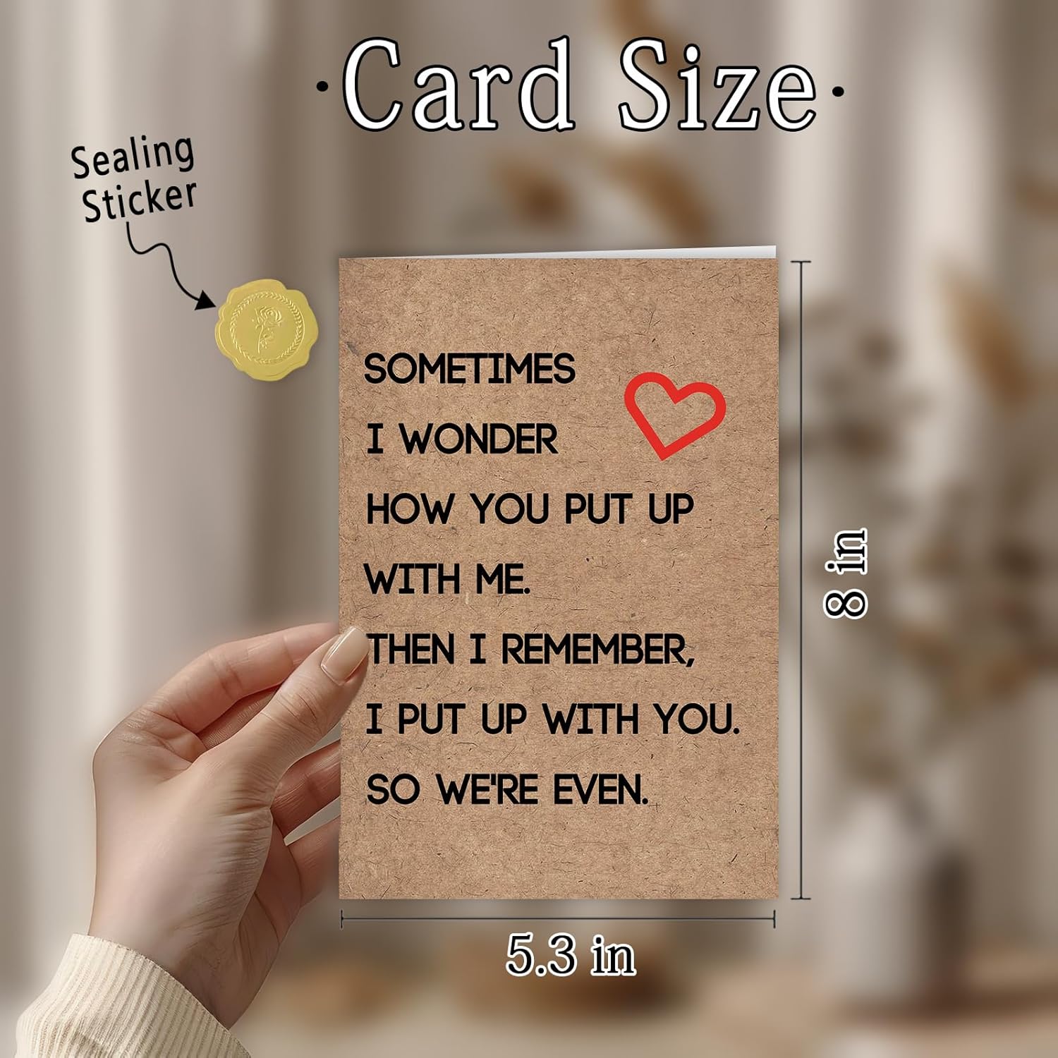 Funny Anniversary Card Gifts For Couples Husband Wife, Sweet Valentine'S Day Gift For Men Women Him Her