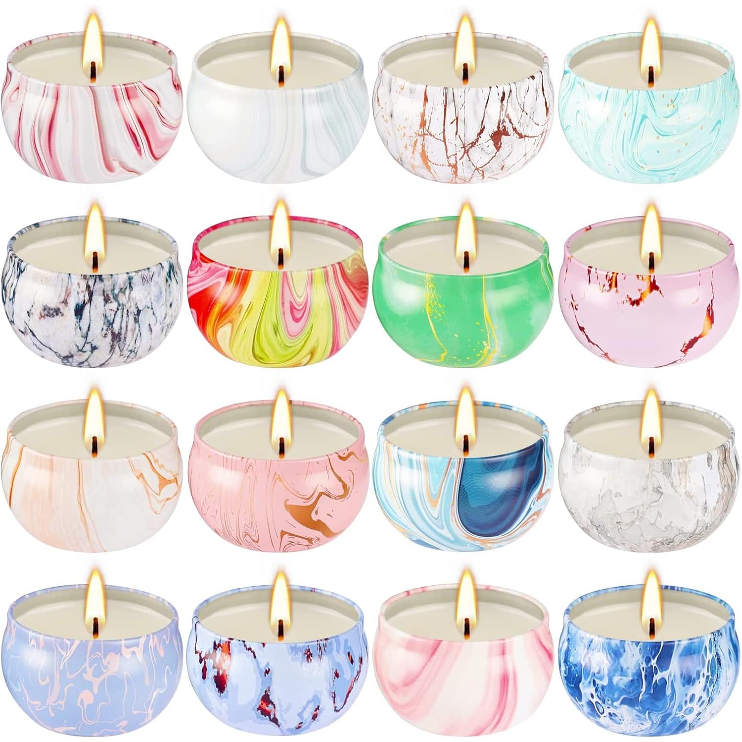 Mother'S Day Scented Candles Gifts Set 16 Pack Soy Wax Travel Tin Jar Candles For Home 2.5 Oz Aromatherapy Candles For Mom For Christmas, Birthday, Thanksgiving, Mother'S Day…