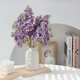 4Pcs 25.6Inch Lilac Artificial Flowers Purple Fake Delphinium Long Stem Silk Real Touch Flower Faux Lilac Floral Arrangement For Tall Vase Table Centerpieces Wedding Garden Home Decoration?Purple?