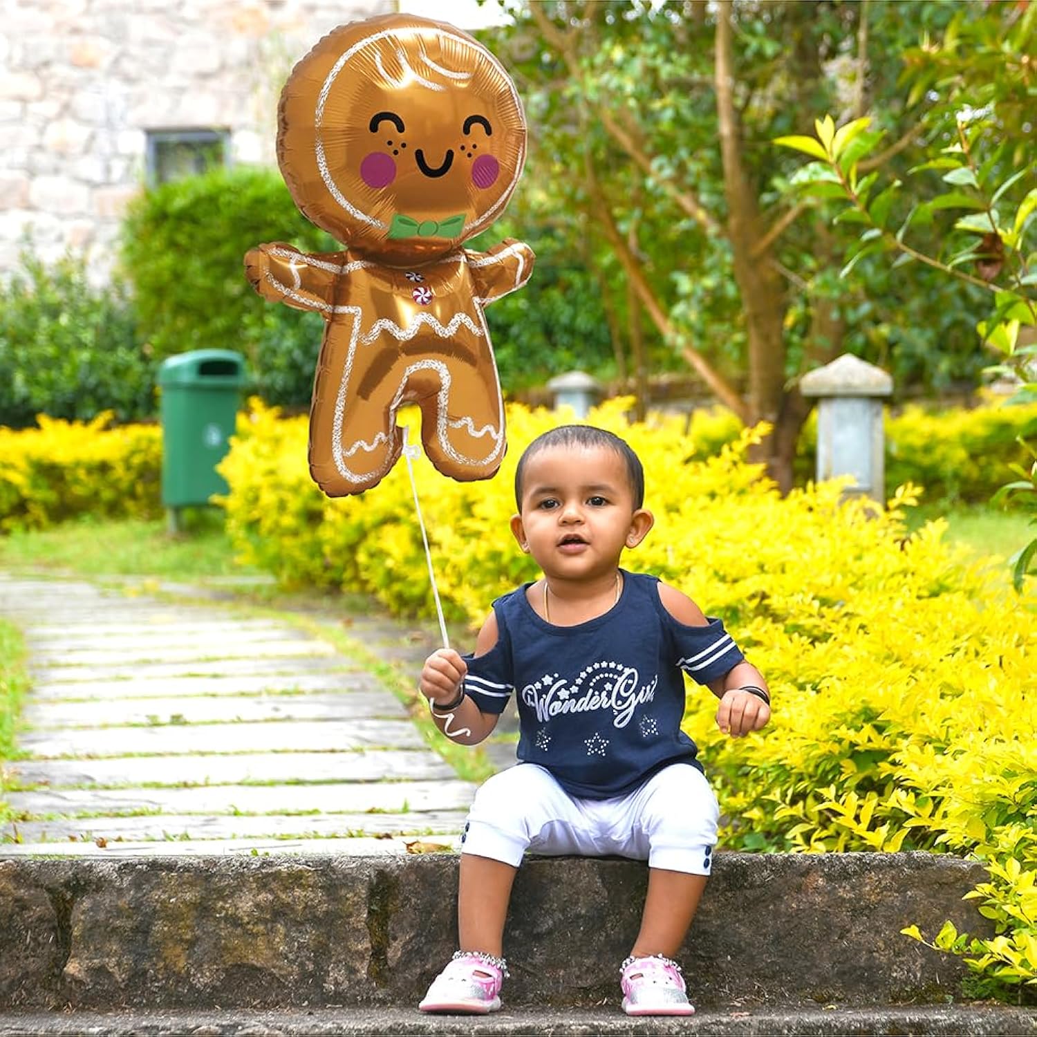 Jumbo Gingerbread Man Xmas Foil Party Balloons, 6 Pack Merry Christmas Mylar Helium Large Gingerbread Man Kids Balloon For New Year Eve Holiday Festival Birthday Party Decorations Supplies