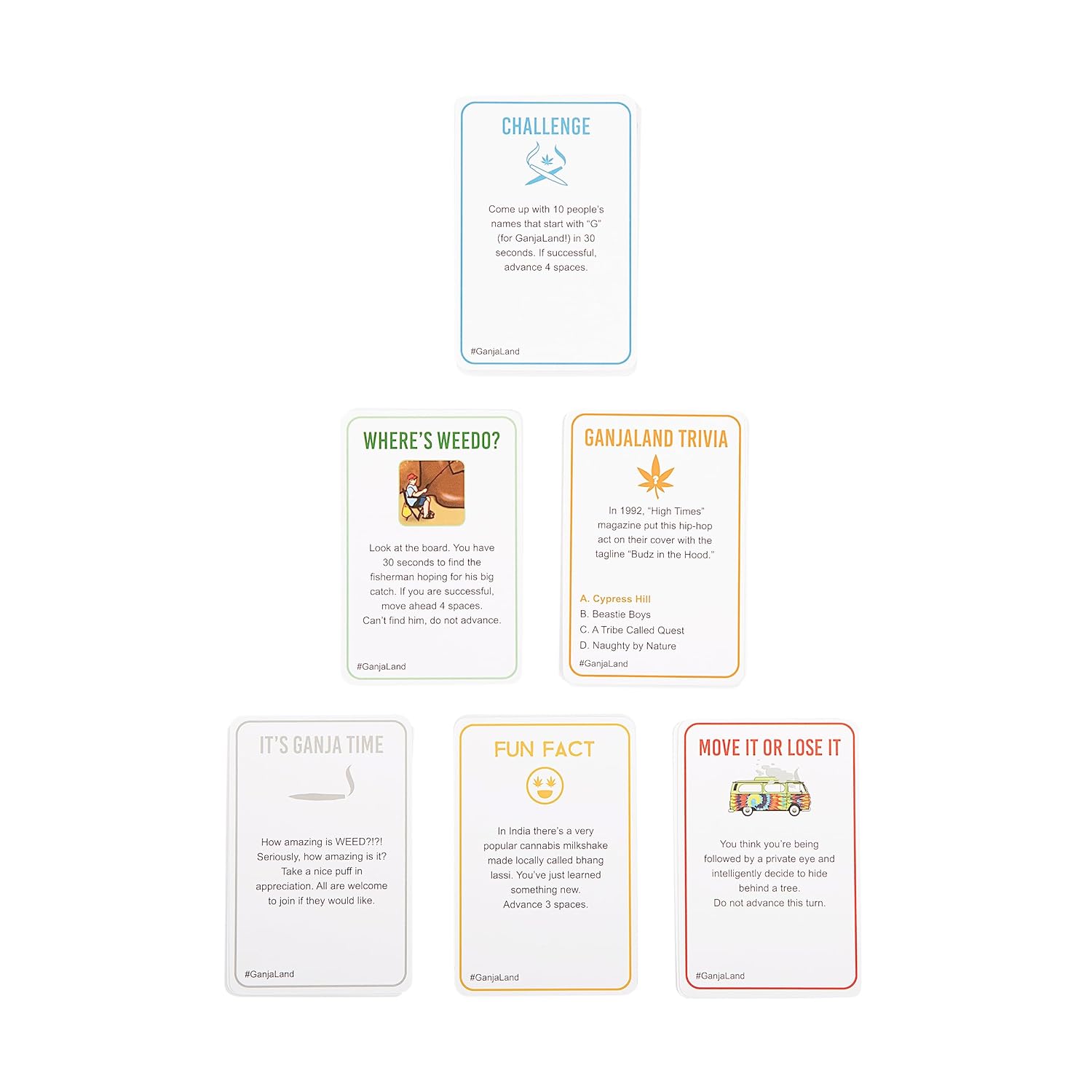 Ganjaland Expansion Pack - 90 New Cards For The Epic Stoner Ganjaland Core Game