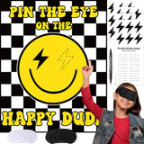 One Happy Dude Party Game Decoration Pin The Eye On The Smile Face Party Favors Supplies For Birthday Baby Shower