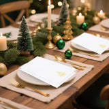 100Pcs Christmas Paper Napkins, Holiday Christmas Napkins Disposable For Bathroom Merry Dinner, Dinner Disposable Napkin Paper Napkin Table Decoration For Home Kitchen Xmas Winter Holiday