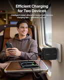 67W GaN USB C Retractable Charger with 3.3FT Cable Travel Fast Charging Block