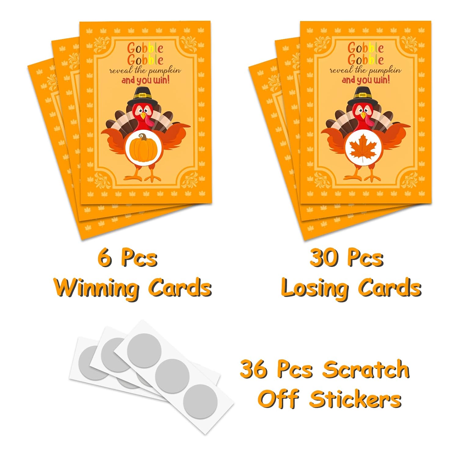 36 Pcs Turkey Scratch Off Cards For Thanksgiving Party Games For Family Dinner Activities Friendsgiving Scratcher Tickets Pumpkin Favor Ideas