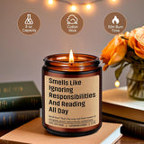 Scented Candle, Book Lover Gifts For Women, Men - Funny Bookish Gifts For Book Lovers, Readers - Cool Valentines Day, Birthday, Reading Themed Ideas For Bookworms, Reader, Librarian, Booklover