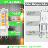 G9 LED Bulb 2700K Soft White 430 Lumens 40W Halogen Replacement 10 Pack