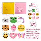 36 Pack Valentine’S Day Cards For Kids School, 9 Cute Designs With Envelopes & Stickers, Valentines Cards For Classroom Exchange