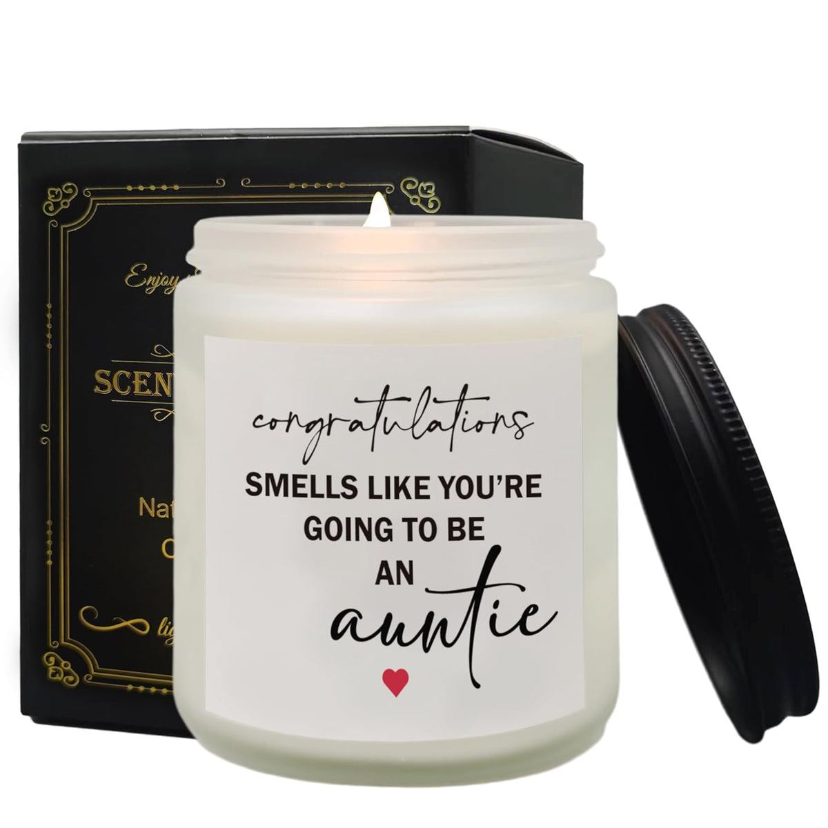 Auntie Candle, Pregnancy Announcement Candles Gifts For Auntie Sister Friends, New Aunt Gifts Soy Candle, Smells Like You’Re Going To An Auntie Lavenderfragrance Candles For Home Scented