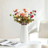 6Pc Fake Mums Flowers Artificial Chrysantnemum Flower Stem Mini Pompon Fake Flower For Diy Bouquet Home Decor (Assorted)
