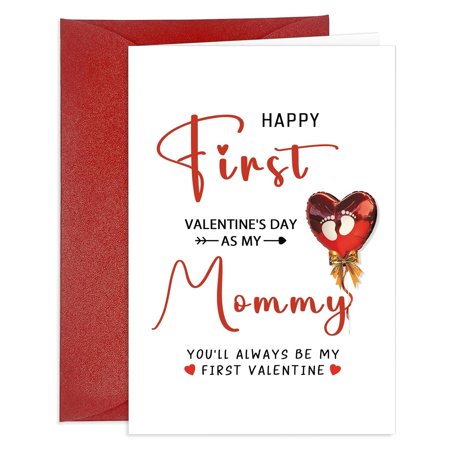 First Valentines Day As My Mommy Card Happy First Valentine'S Day Card From The Bump Mom To Be Valentine Card 1St Valentines Card Greeting Card With Envelope Always Be My 1St Valentines Card