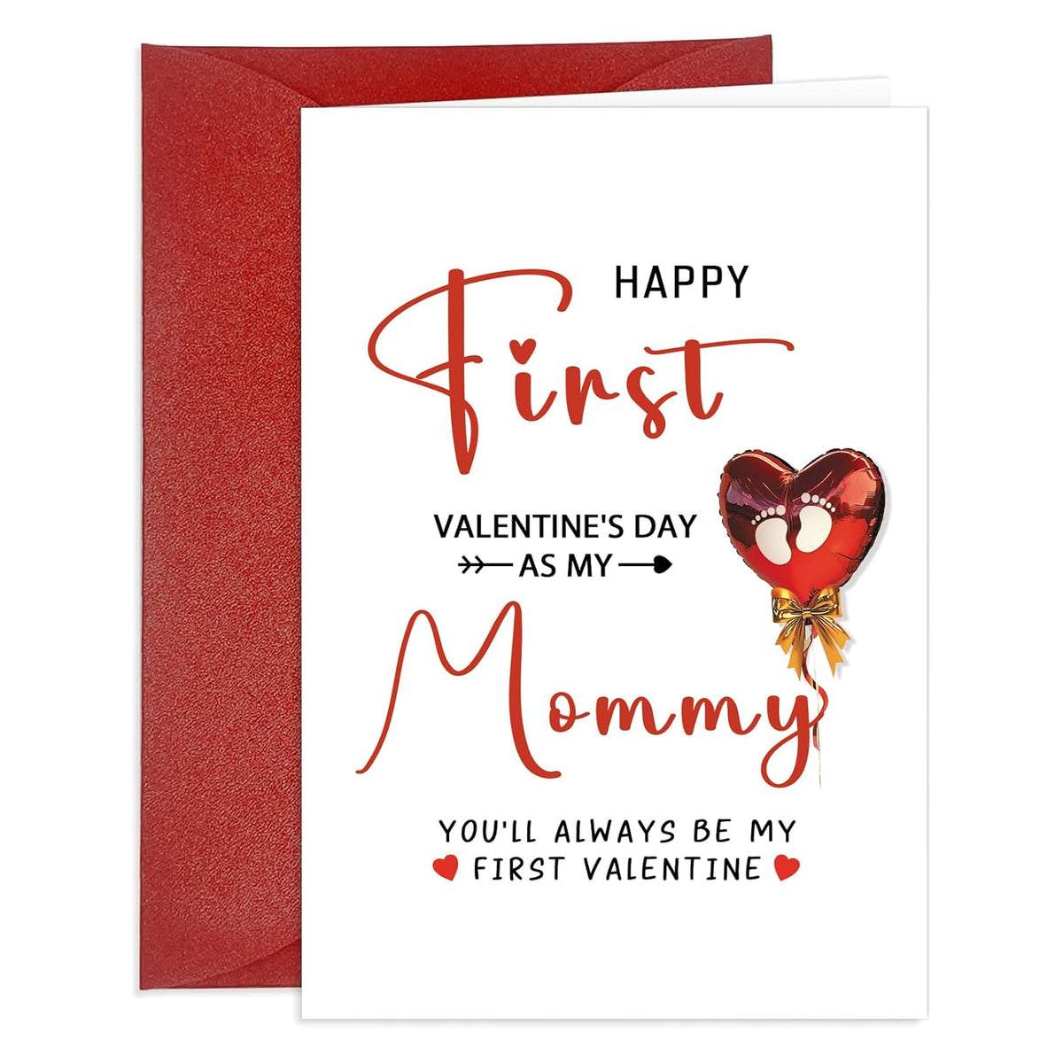 First Valentines Day As My Mommy Card Happy First Valentine'S Day Card From The Bump Mom To Be Valentine Card 1St Valentines Card Greeting Card With Envelope Always Be My 1St Valentines Card
