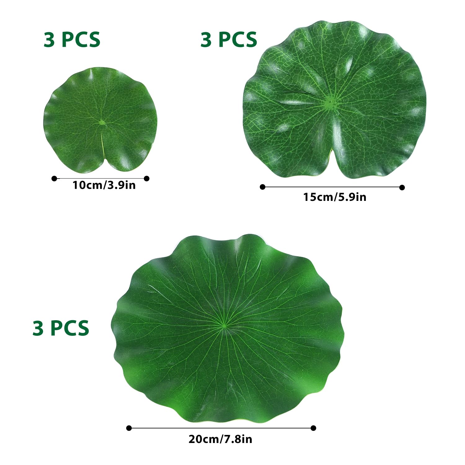 19Pcs Realistic Floating Foam Lotus Flowers And Lotus Leaves, Artificial Lotus Flowers Water Lilies For Pond Pool, 4" And 6" Large Beautiful Lifelike Water Lilies For Fountain Garden Decoration