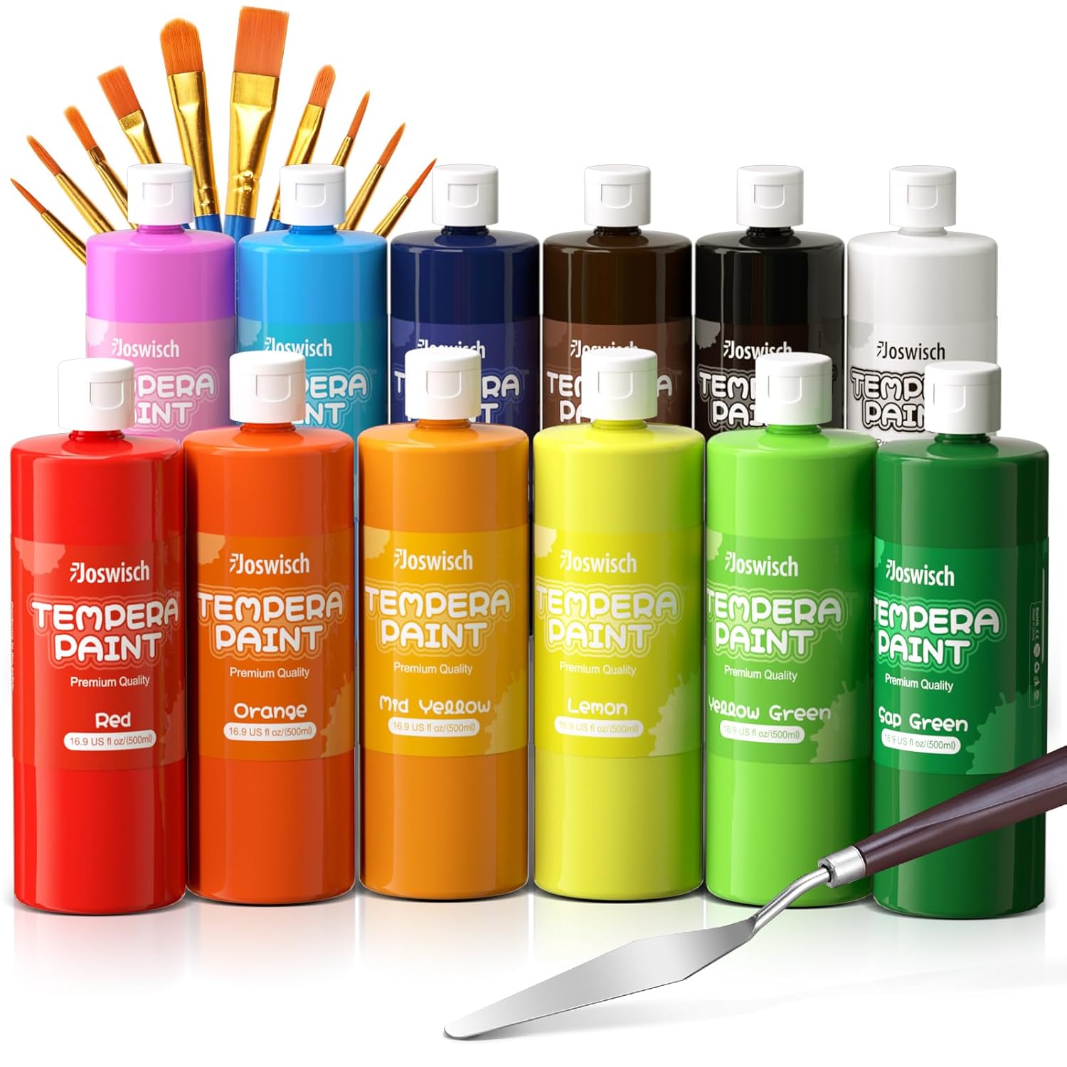 Washable Finger Paint Set, 12 Colors Toddler Paint Set(16.9 Oz), Non-Toxic Paint For Hand And Feet, Mess Free Finger Painting Art Supplies For Kids, Preschool Learning Gifts, Tempera Paint In Bulk For Art, Craft, Diy